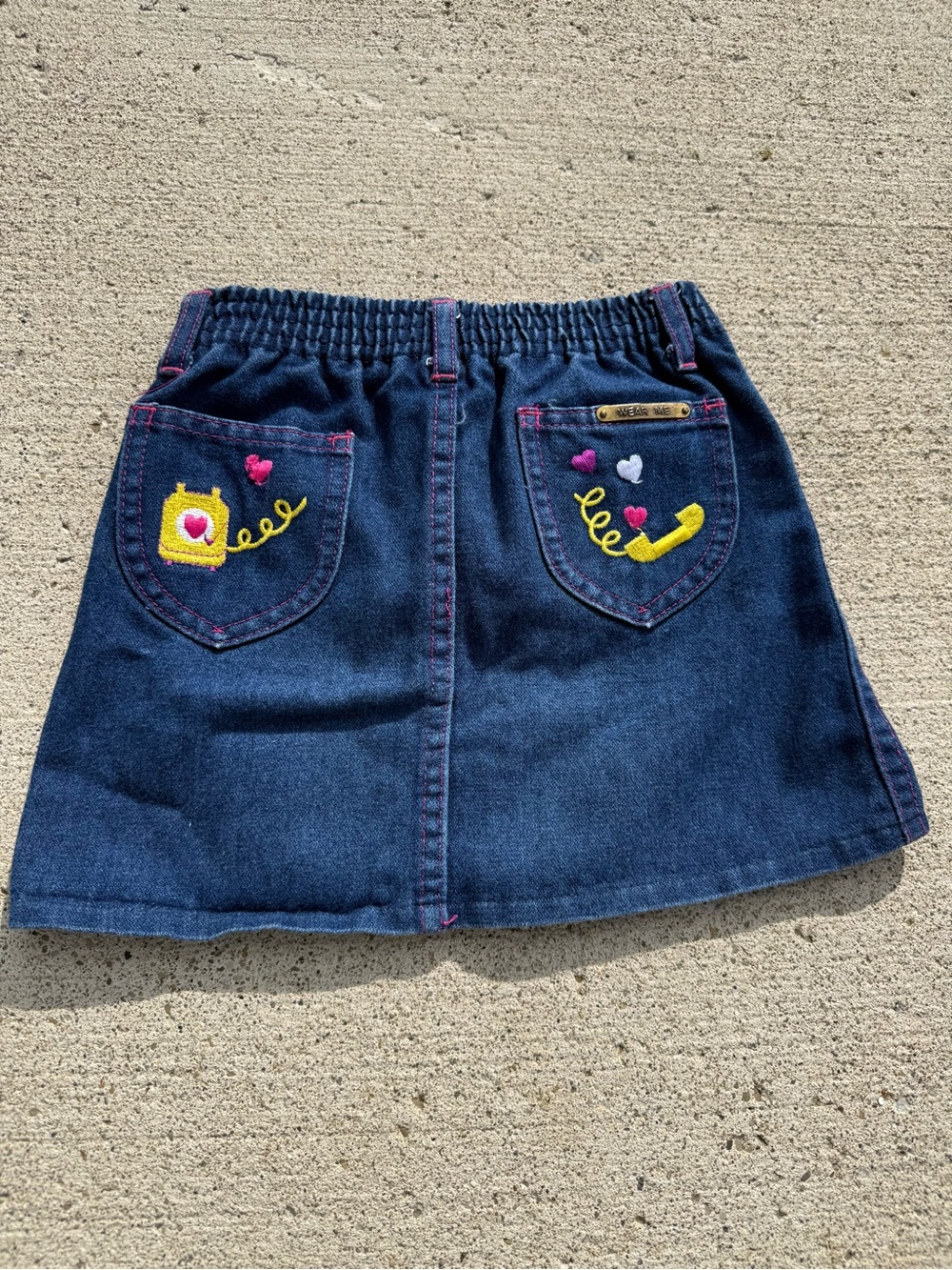 Y2K Little Girls Embroidered Skirt